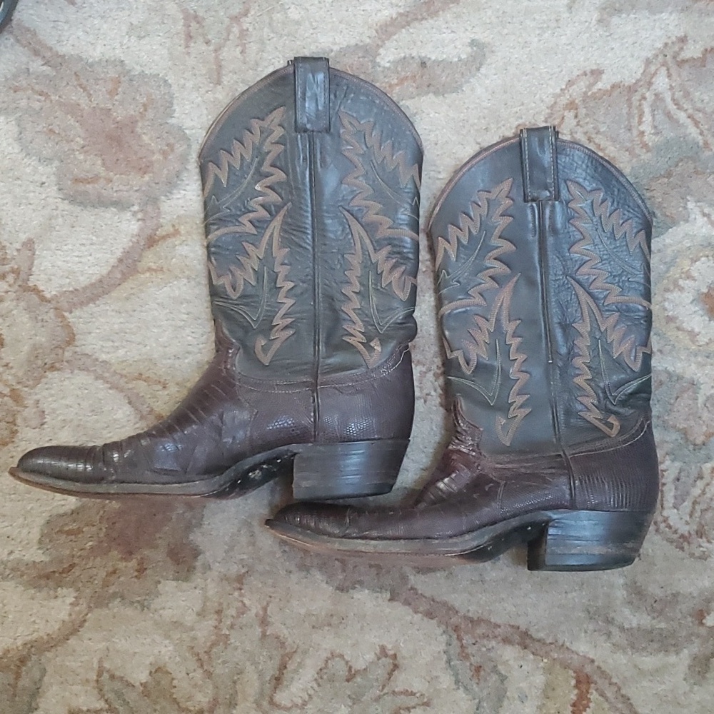 Justin Boots Teju Lizard cowboy boots 9089